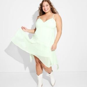 🚨Sage Green Spaghetti Strap Dress